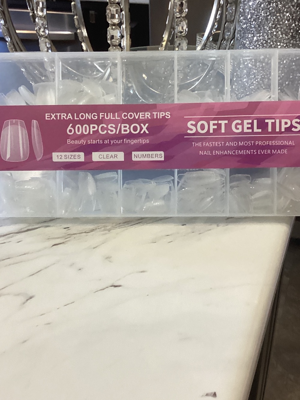 600pcs Clear Soft Gel Nail Tips - Full Cover